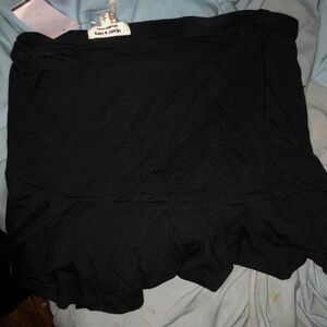 Black mini skirt